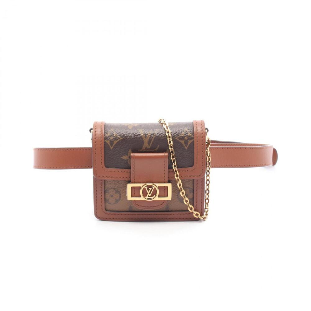 LOUIS VUITTON Brown Monogram Leather Dauphine BB Fanny Pack